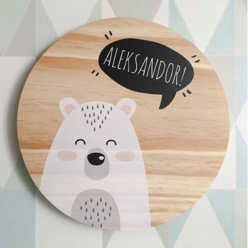 Placa ilustrada - Urso Polar